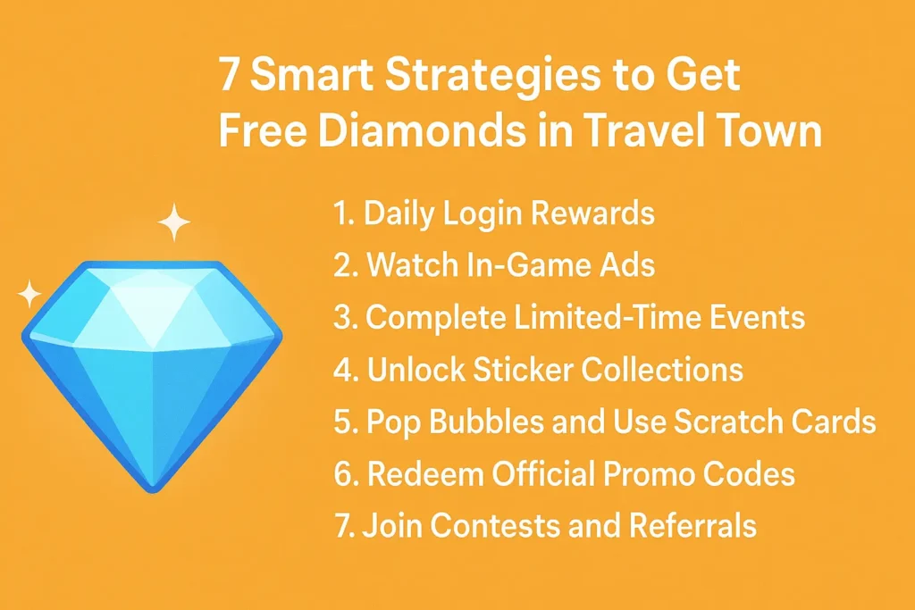 7 Smart Strategies to Get Free Diamonds in Travel Town