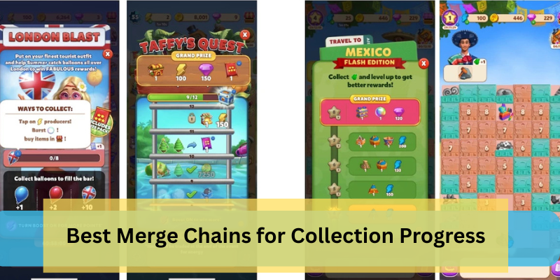 Best Merge Chains for Collection Progress