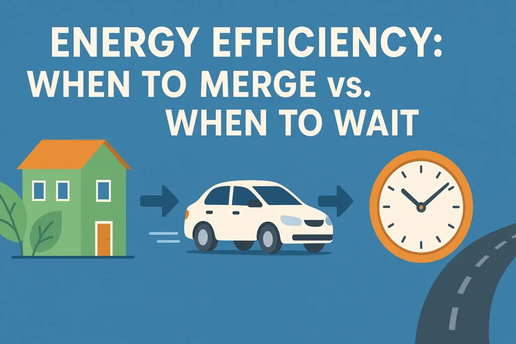 Energy Efficiency: When to Merge vs. When to Wait
