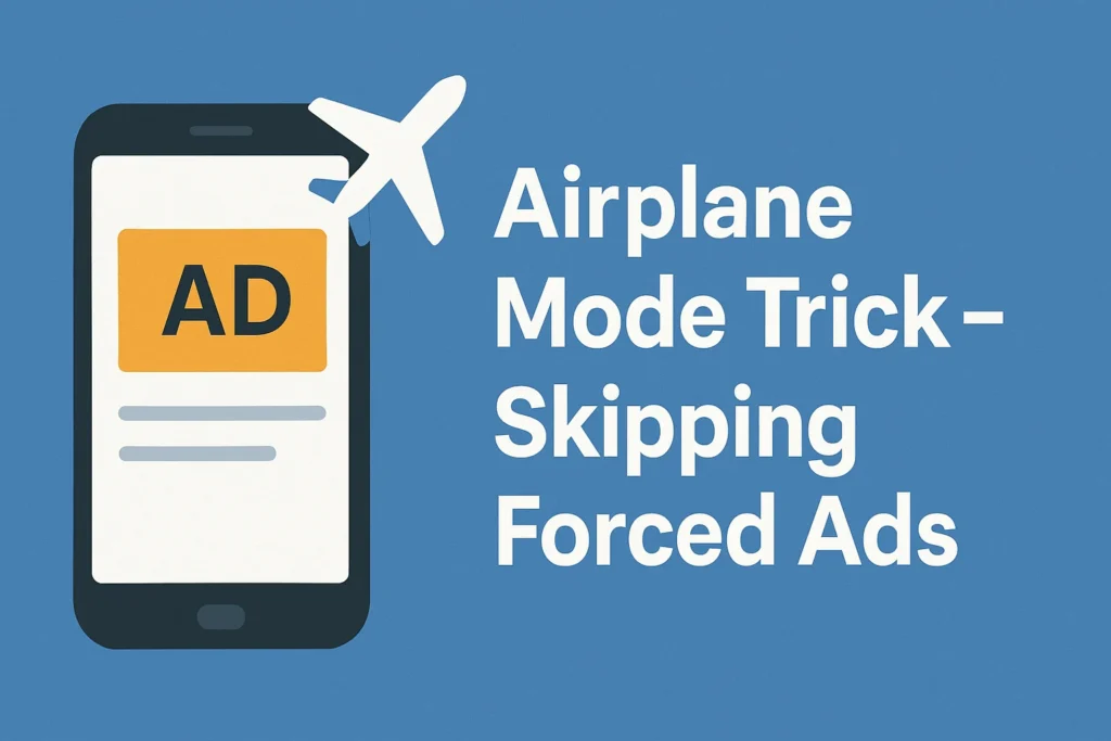 Airplane Mode Trick – Skipping Forced Ads