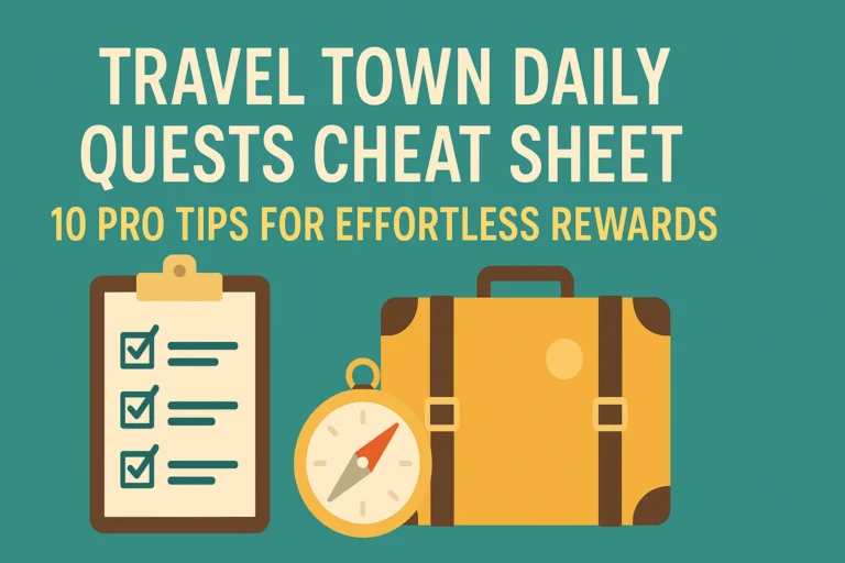 Travel Town Daily Quests Cheat Sheet: 10 Pro Tips for Effortless Rewards