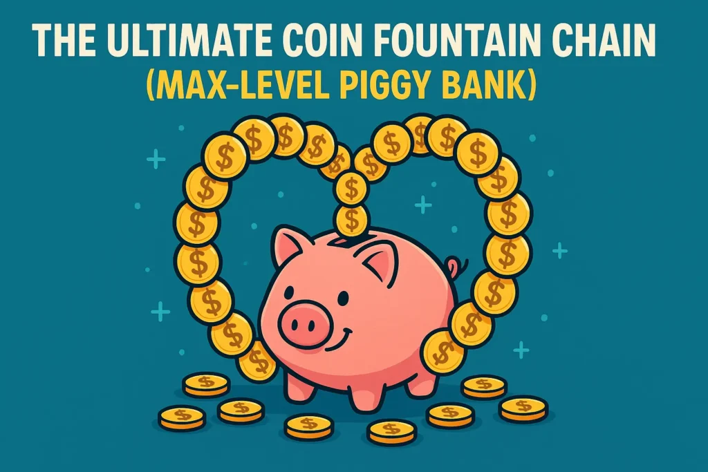 The Ultimate Coin Fountain Chain (Max-Level Piggy Bank)