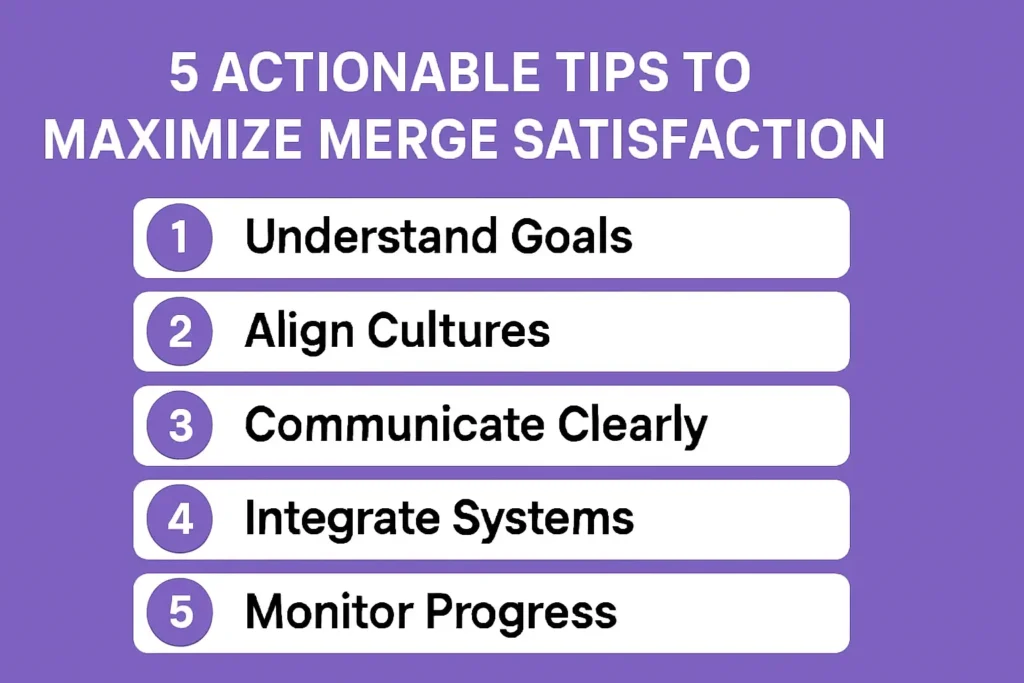 5 Actionable Tips to Maximize Merge Satisfaction