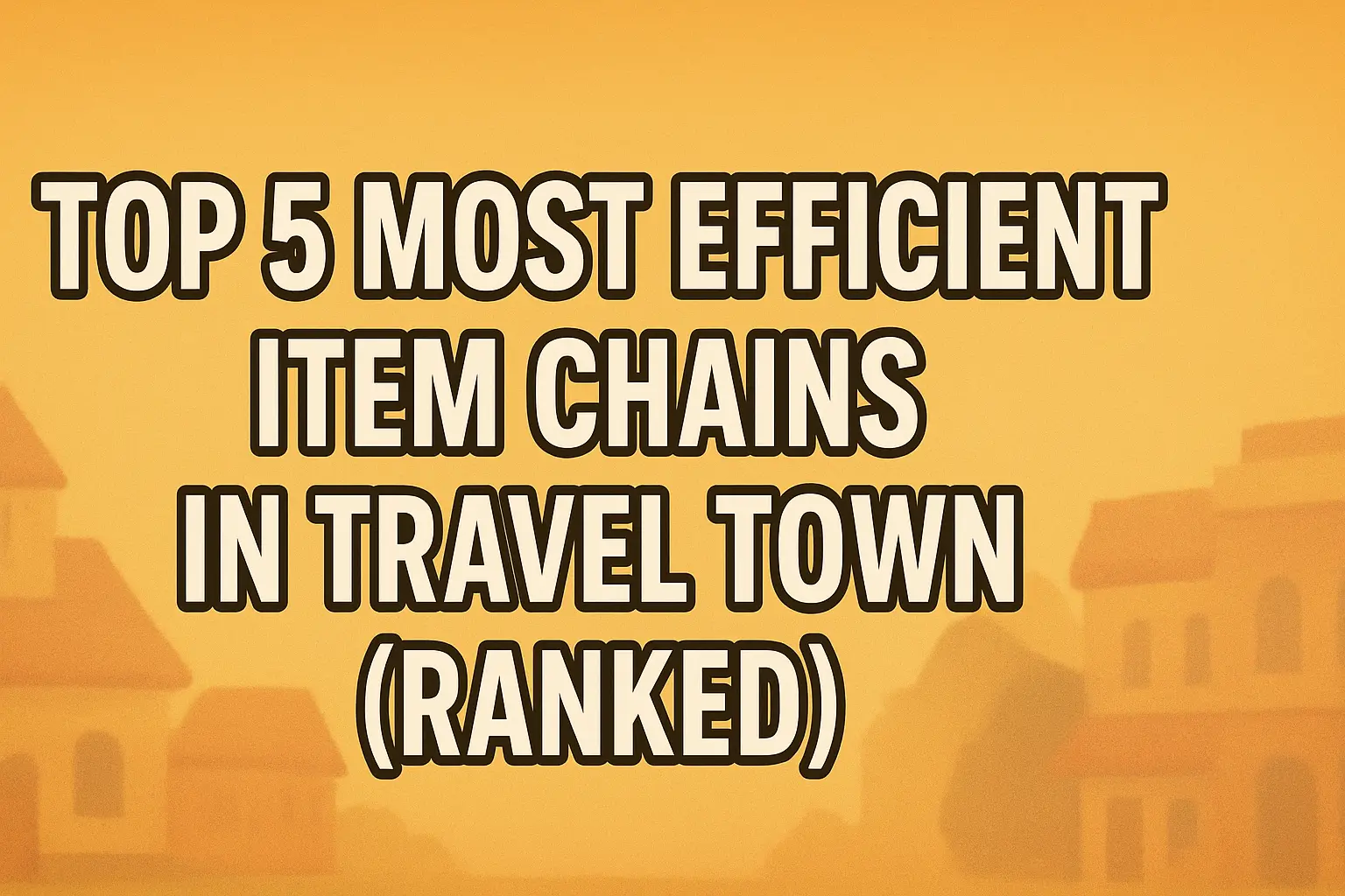 Top 5 Most Efficient Item Chains in Travel Town (Ranked)