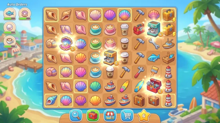 Travel Town items list merge chains and auto orders overview