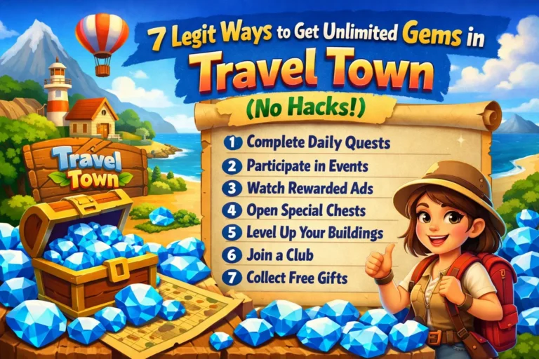 7 Legit Ways to Get Unlimited Gems in Travel Town (No Hacks!)