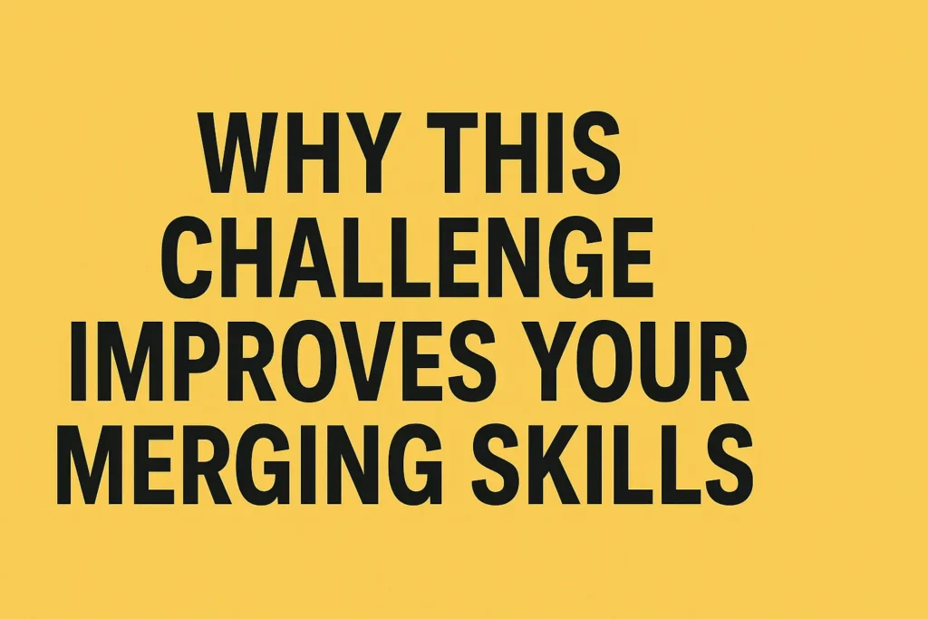 Why This Challenge Improves Your Merging Skills