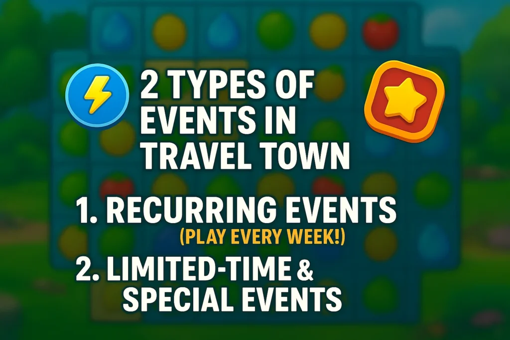 Types of Events in Travel Town