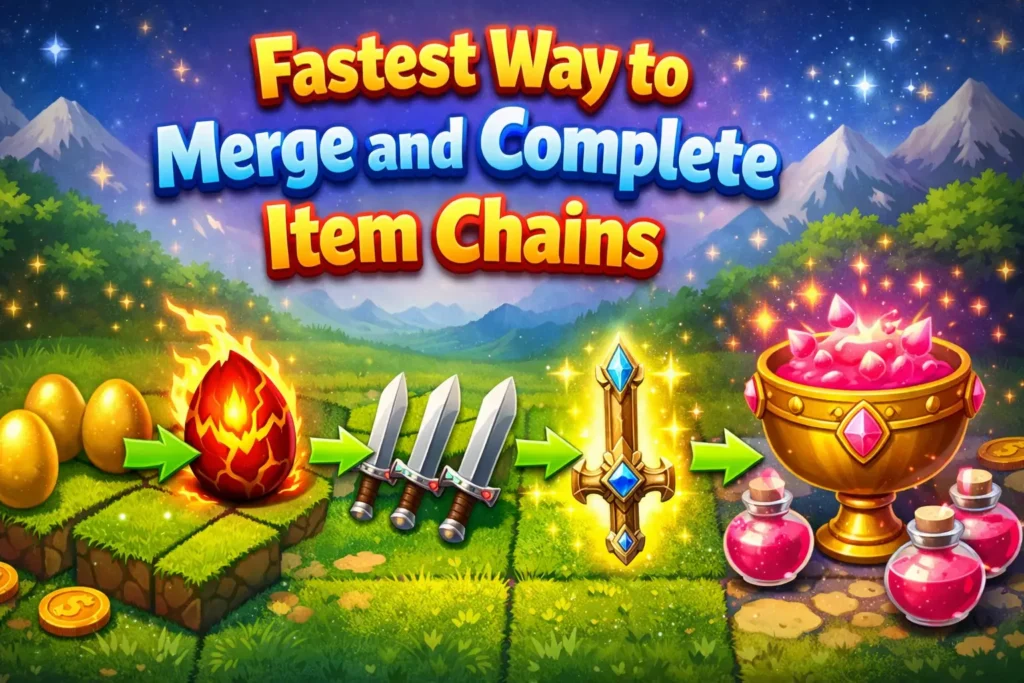 Fastest Way to Merge and Complete Item Chains