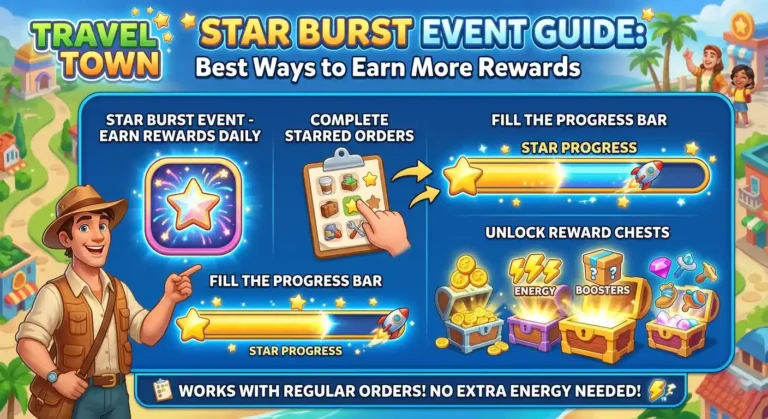 Travel Town Star Burst Event Guide Best Ways to Earn More Rewards