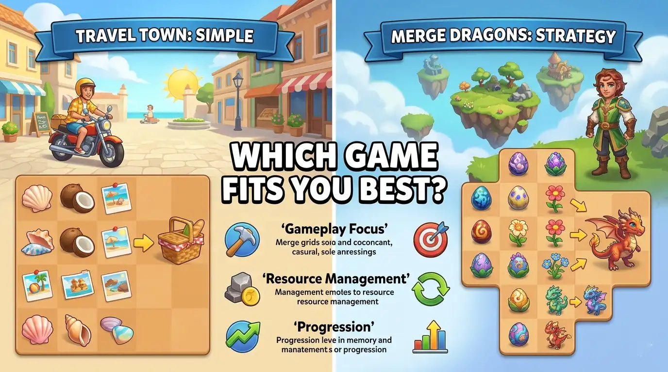 Travel Town vs Merge Dragons